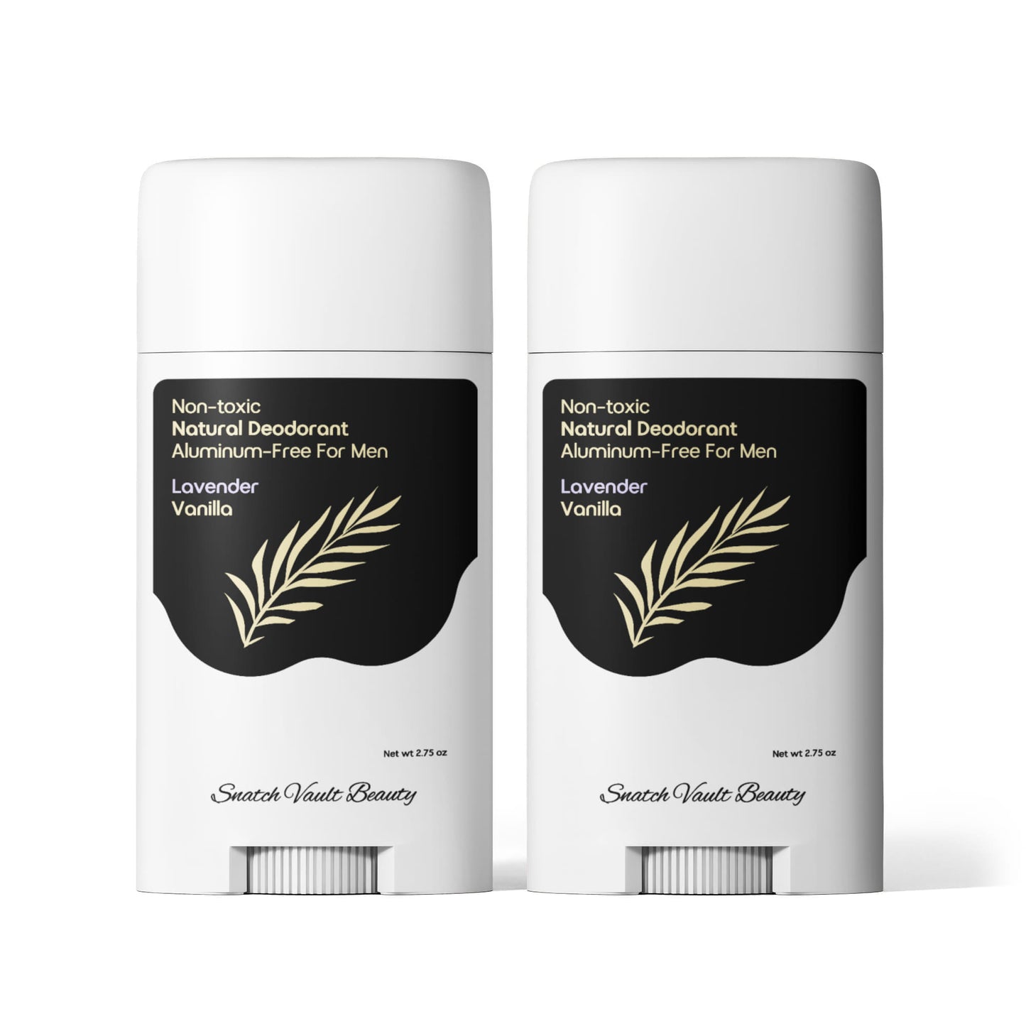 2 Pack Snatch Non-toxic MEN's Natural Deodorant, Aluminum-Free