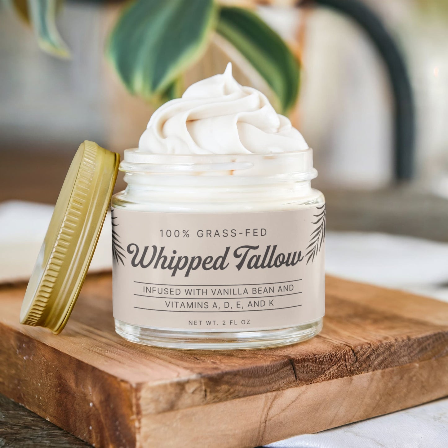 Whipped Grass-Fed Tallow Balm Snatched with Vanilla Bean🐄✨