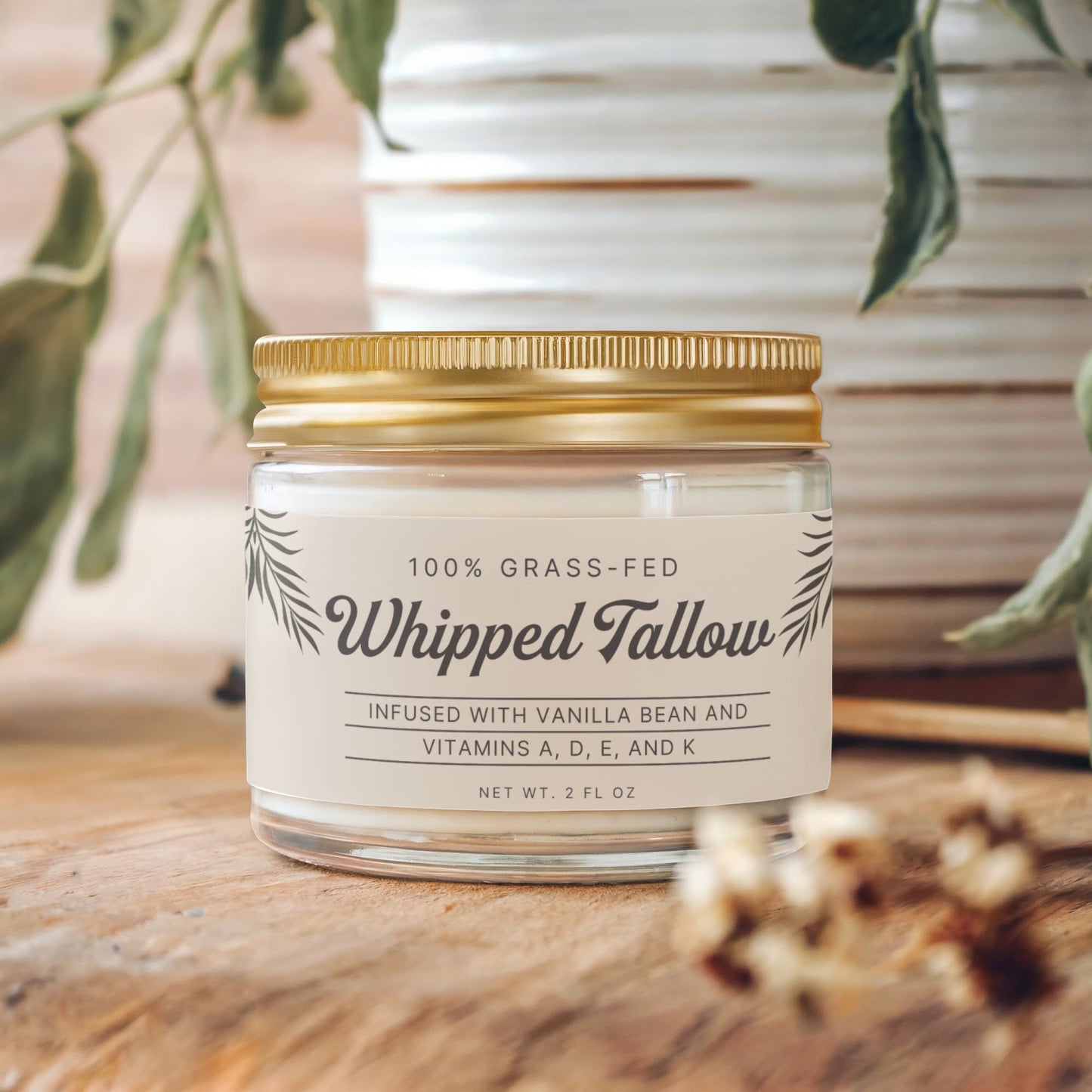 Whipped Grass-Fed Tallow Balm Snatched with Vanilla Bean🐄✨