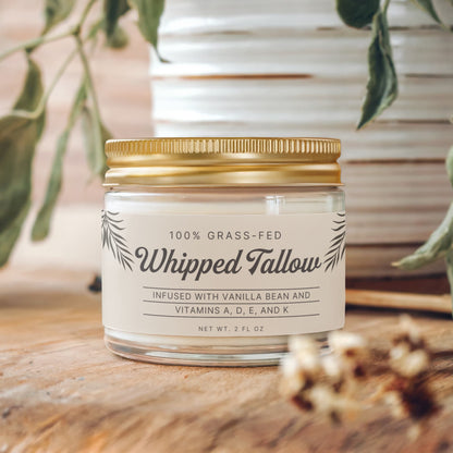 Whipped Grass-Fed Tallow Balm Snatched with Vanilla Bean🐄✨