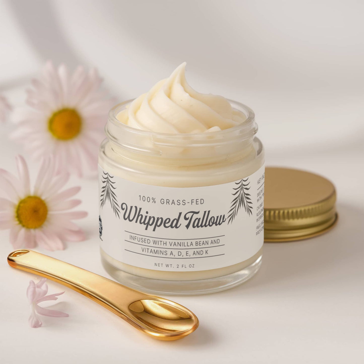 Whipped Grass-Fed Tallow Balm Snatched with Vanilla Bean🐄✨