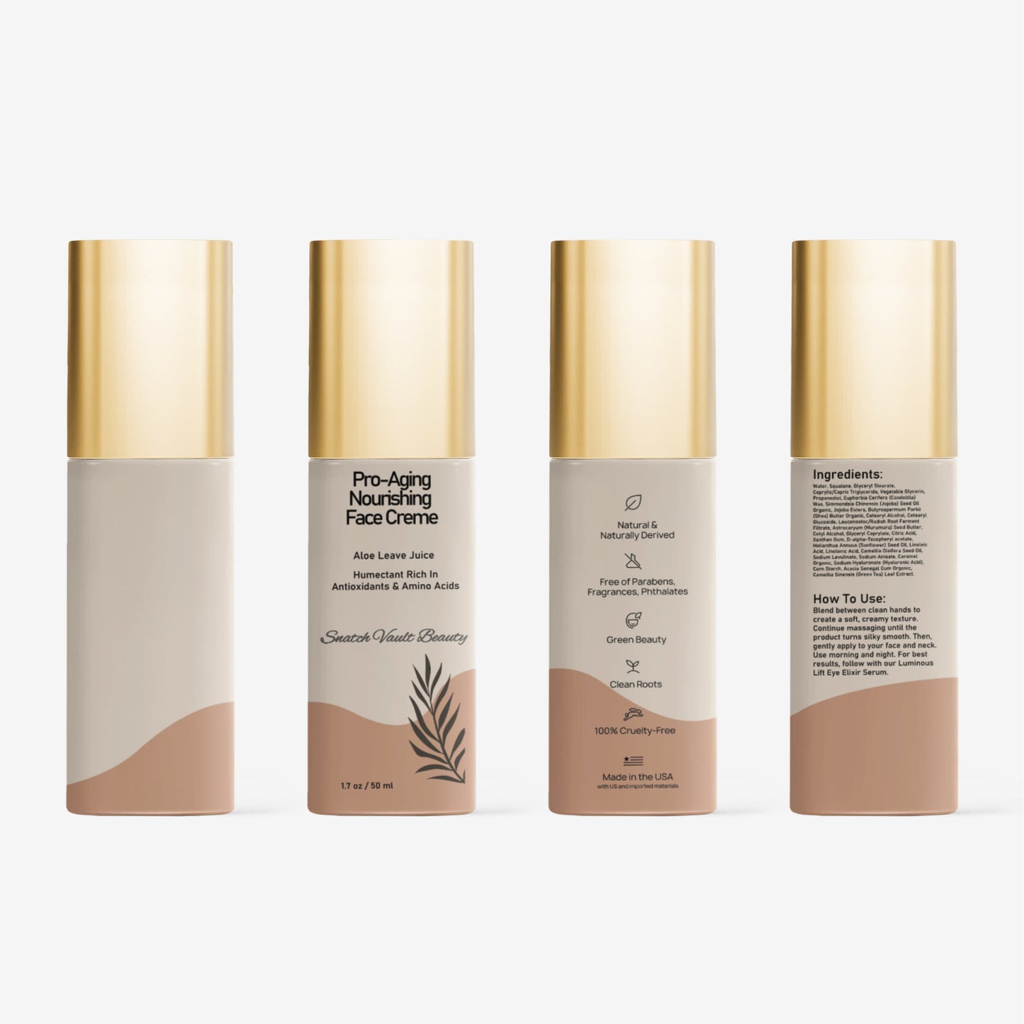 Pro-Aging Nourishing Snatched Face Cream - Gold Cap