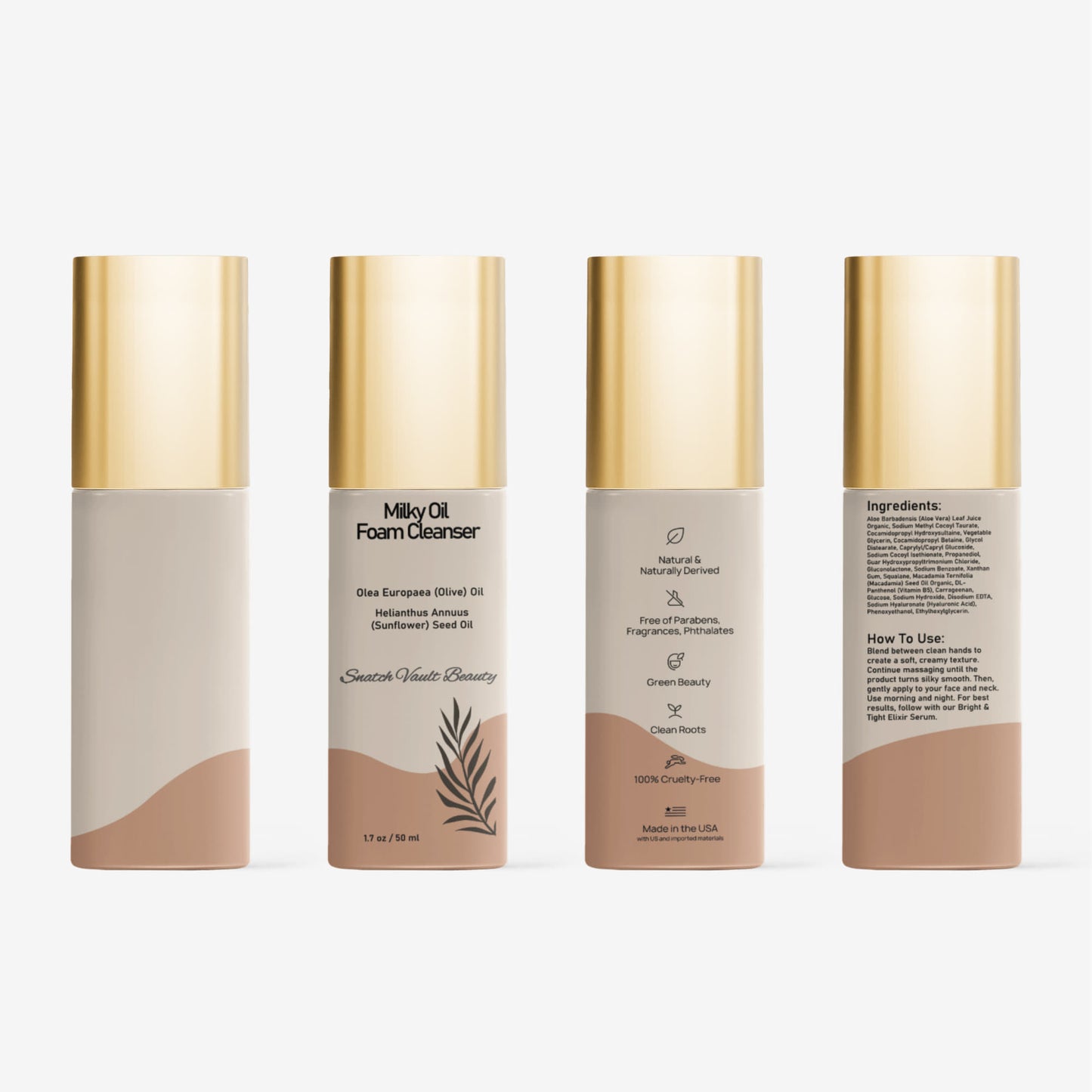 Milky Oil Snatched Foaming Cleanser - Gold Cap