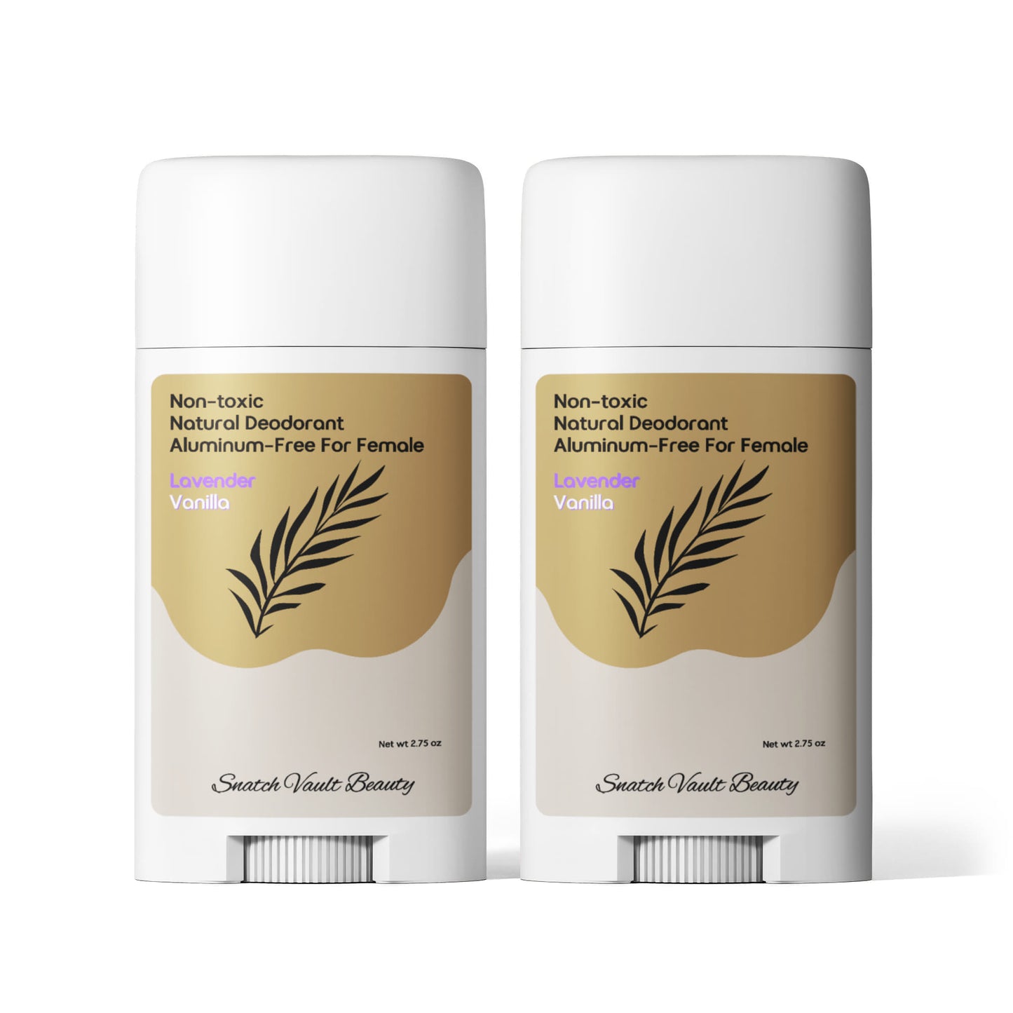 2 Pack Snatch Non-toxic WOMEN'S Natural Deodorant, Aluminum-Free