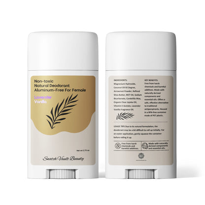 2 Pack Snatch Non-toxic WOMEN'S Natural Deodorant, Aluminum-Free