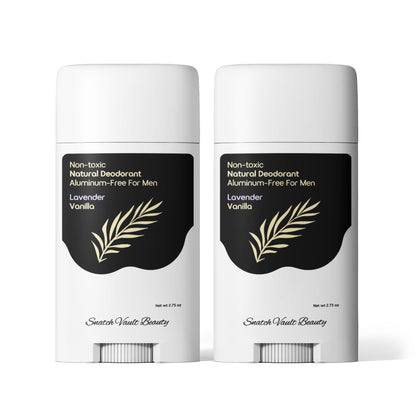 2 Pack Snatch Non-toxic MEN's Natural Deodorant, Aluminum-Free